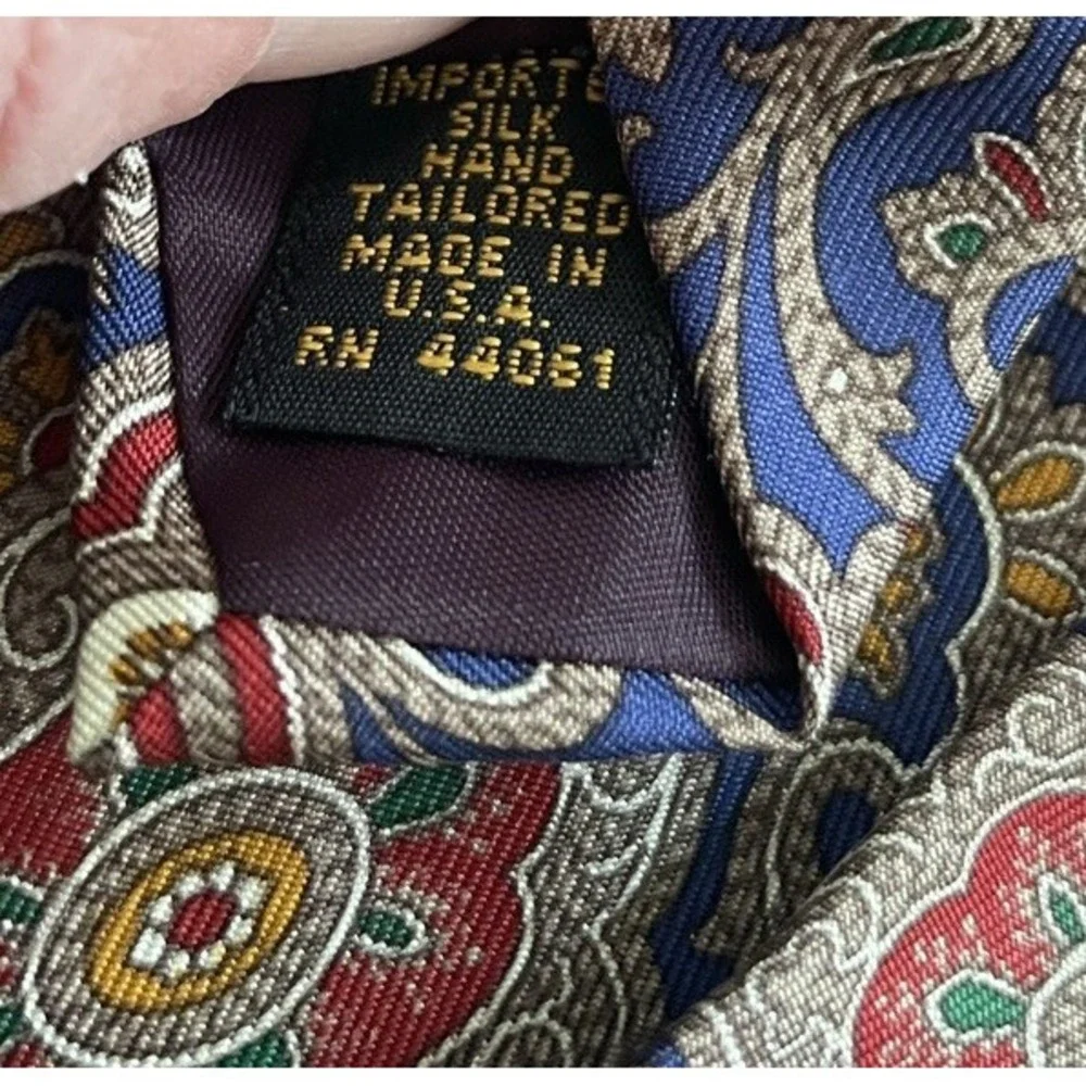 Vintage Jacobsons Paisley Neck‎ Tie  Classic Hand Tailored Silk USA